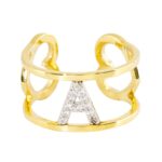 Anello Argento Personalizzato Lettera Iniziale