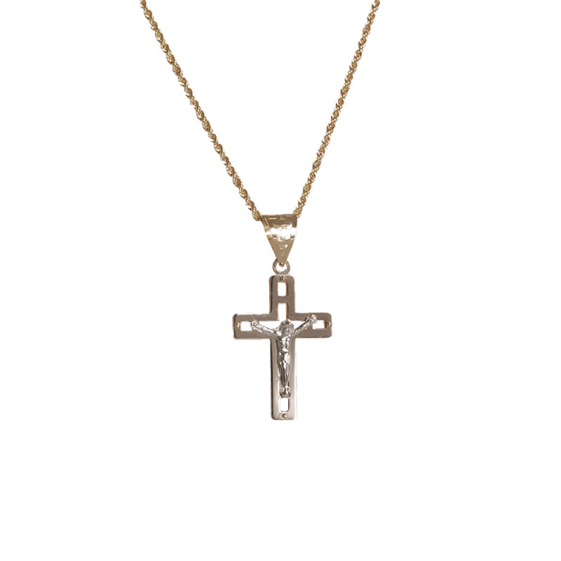 Collana Oro 18kt Croce pavè Linea Passione