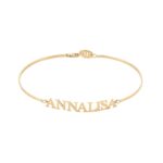 Bracciale rigido in Oro 18kt con nome personalizzato