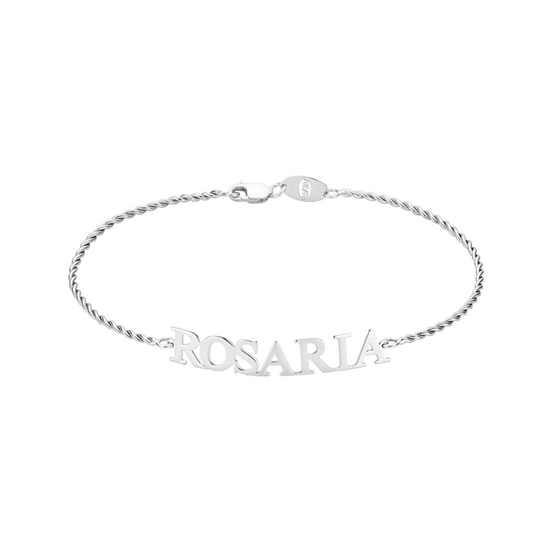 Bracciale intrecciato Oro 18kt con nome personalizzato