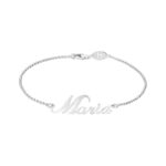 Bracciale intrecciato in Oro 18kt con nome personalizzato corsivo