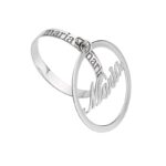 Anello in argento 925 con nome e pendente cerchio con nome