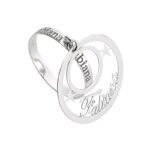 Anello stelle in Argento 925 con nome e pendente cerchio