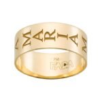 Fedina in Oro 18kt con nome personalizzabile 8mm