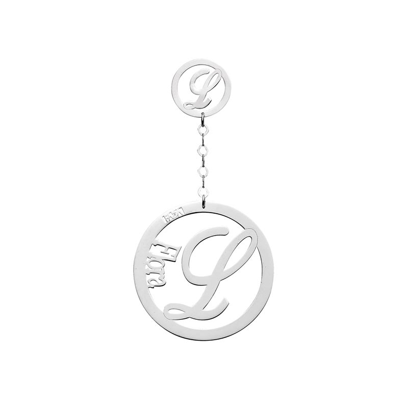 Orecchini in Oro 18kt personalizzabili con nome e lettera 30mm
