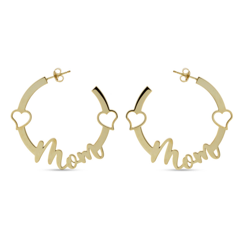 Orecchini Mom con Cuori in Argento 925