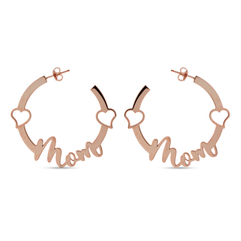 Orecchini Mom con Cuori in Argento 925