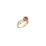 Anello ti amo con pietra colorata taglio cuore in argento 925