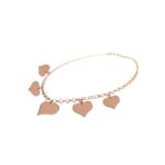 Cavigliera Cuori in Argento 925