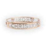 Bracciale rigido con due nomi in argento 925