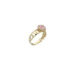 Anello io e te con pietra colorata taglio cuore in argento 925
