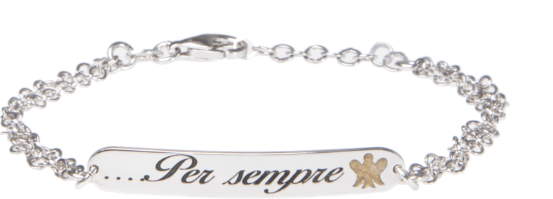 bracciale con frase per sempre
