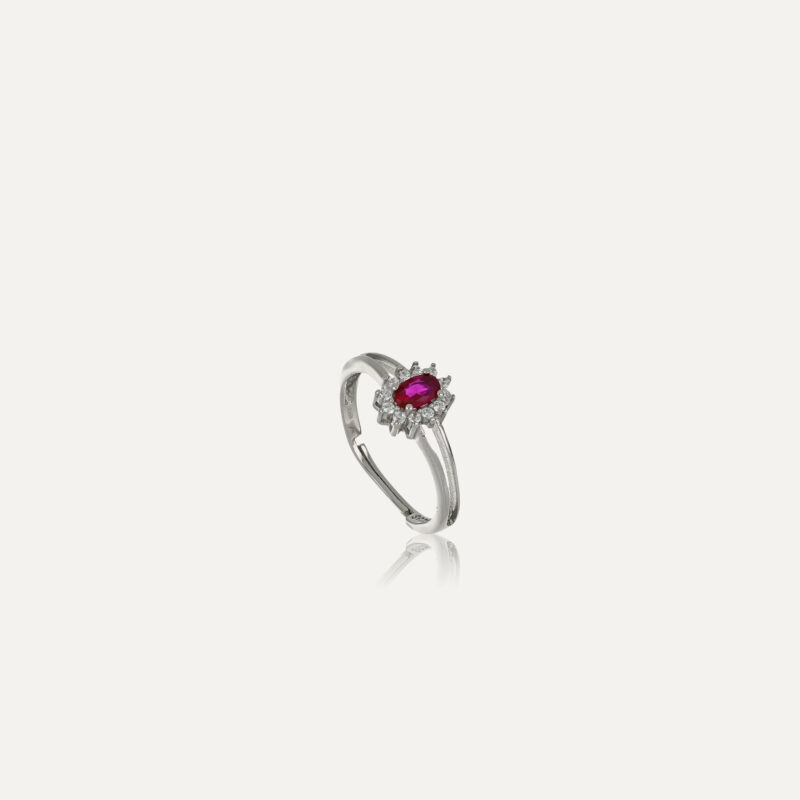 Anello pietra colorata in argento 925