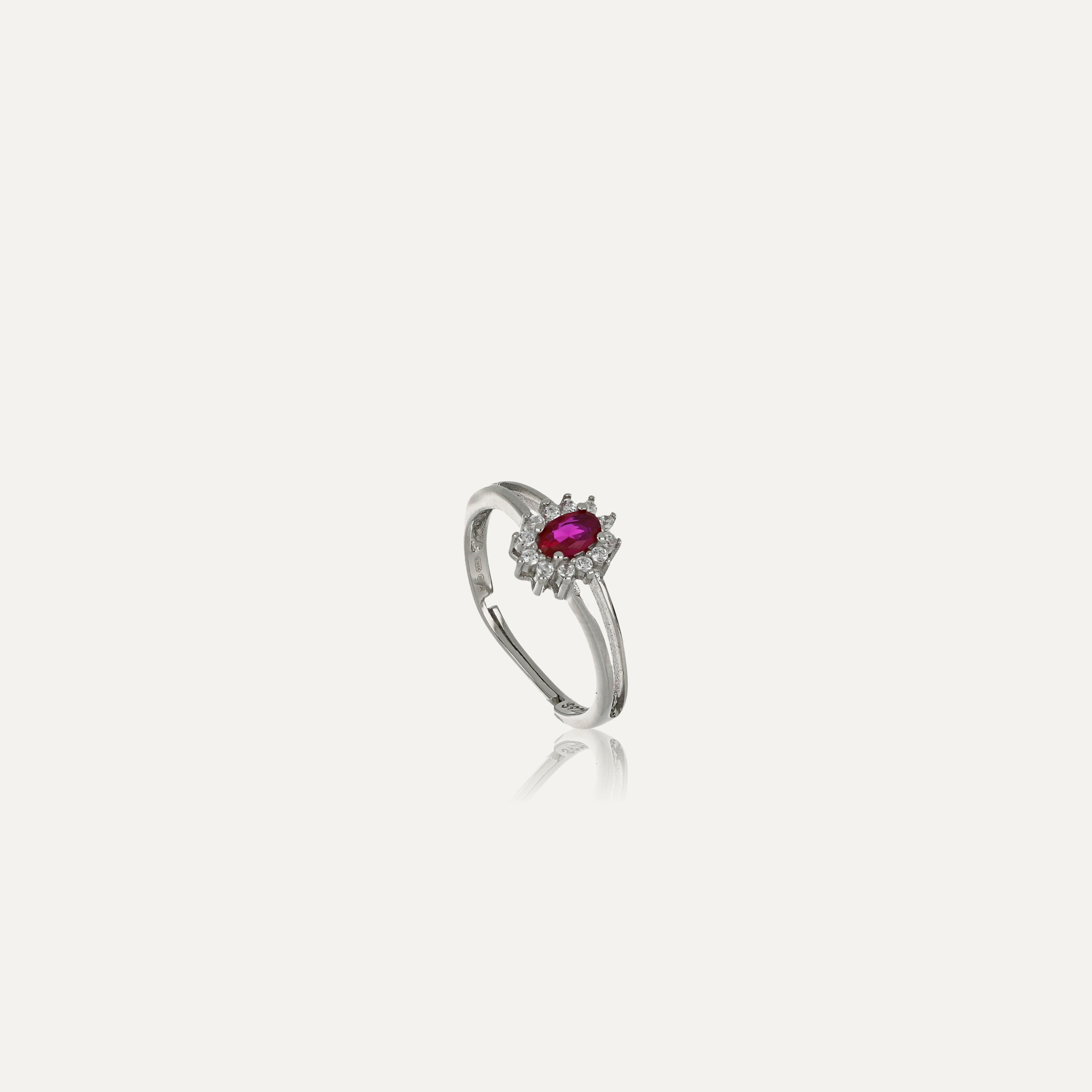 Anello pietra colorata in argento 925