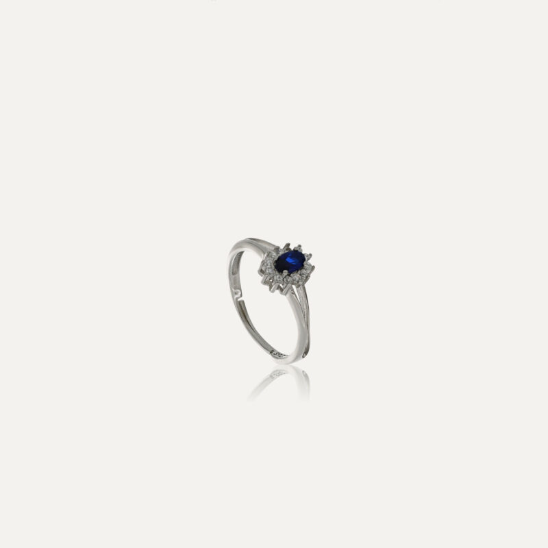 Anello pietra colorata in argento 925