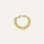 Bracciale catena voluminoso in acciaio