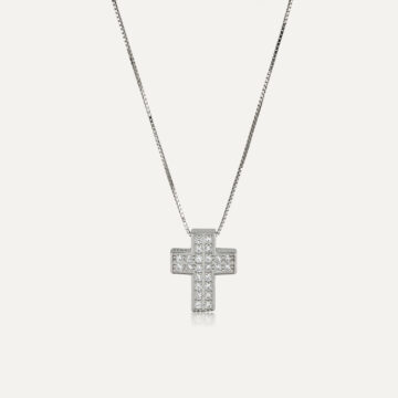 Collana con croce piccola in argento 925