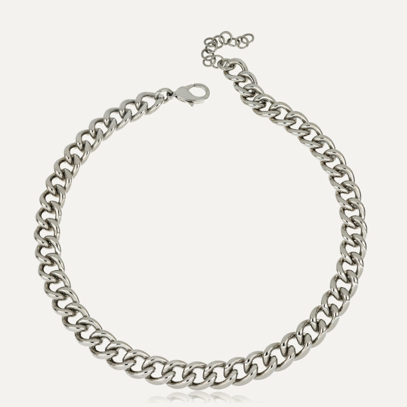 Collana catena voluminosa in acciaio