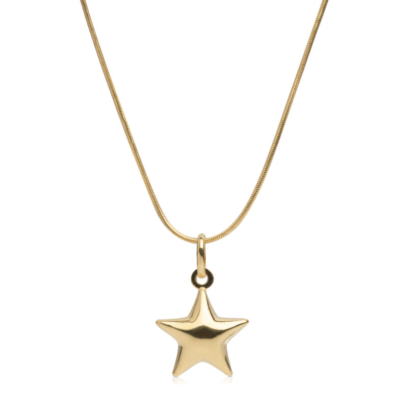 Collana stella bombata in argento 925
