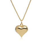 Collana cuore bombato in argento 925