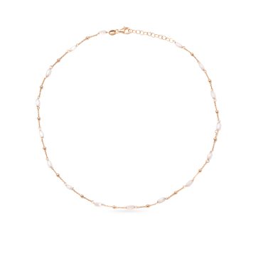 Collana alternate con sfere argento 925