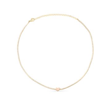 Collana tennis con cuore colorato in argento 925