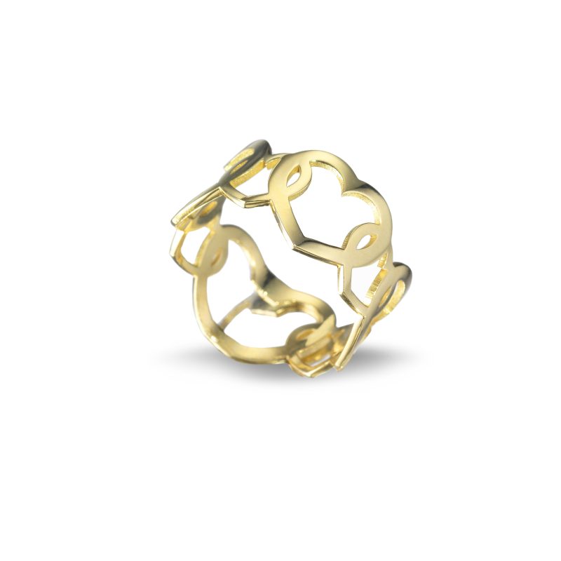 Anello inn argento 925 con cuori