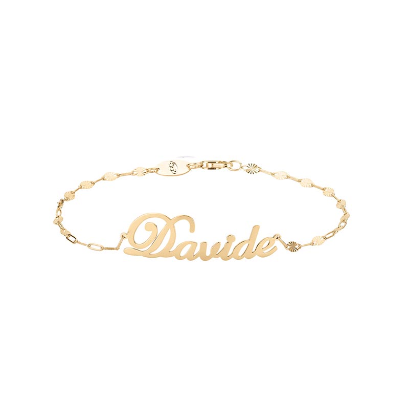 Bracciale Con Lettera Iniziale Personalizzato Per Donna – Placcato Oro 18k, Catena Regolabile, Regalo In Scatola