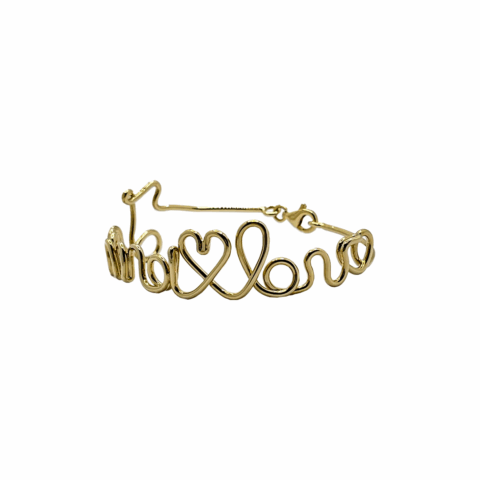 Bracciale filo con nomi in oro 18kt