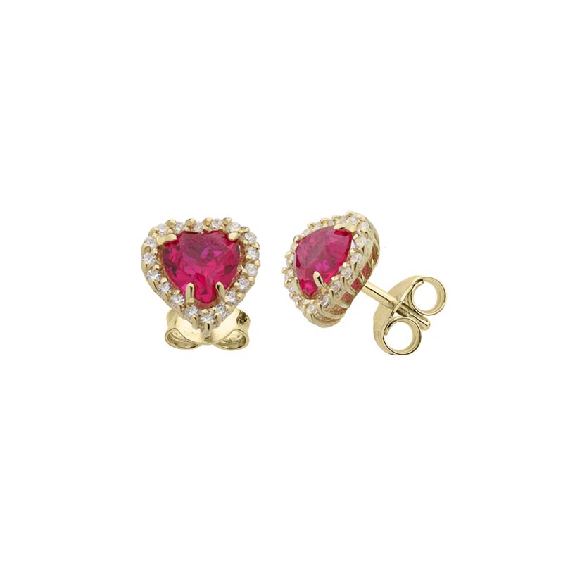 GNOCE Orecchini A Goccia Cuore In Argento 925 - Diamanti Sintetici A Forma Di Cuore - Ipoallergenici, Regalo Per Donna, Festa Della Mamma, Fidanzata